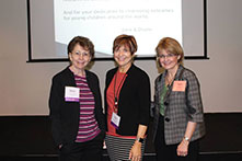 ASQ co-developers Diane Bricker and Jane Squires, with Brookes Executive Vice President Melissa Behm