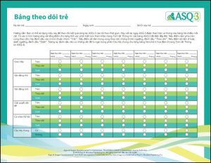 ASQ-3 Vietnamese Child Monitoring Sheet