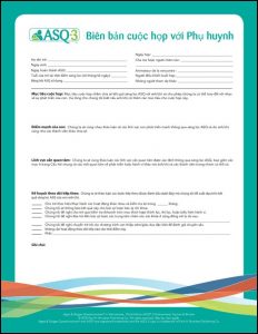 ASQ-3 Vietnamese Parent Conference Sheet